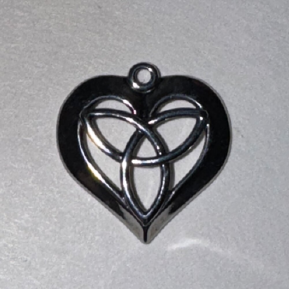 Triquetra Heart Design Sterling Silver Pendant